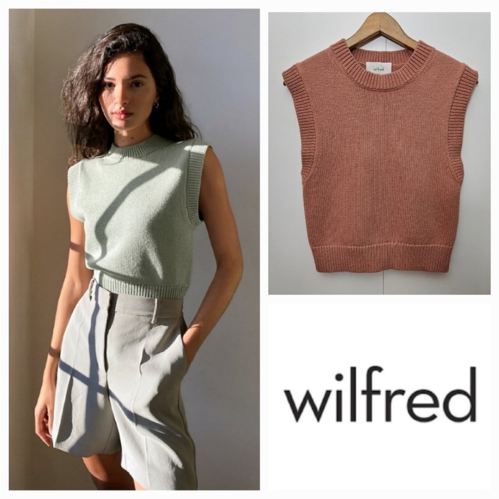 Wilfred Alps MerinoWool Blend Vest Pale Coral Size Medium